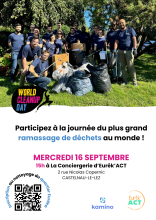 Affiche du ramassage de déchets à Eurêka